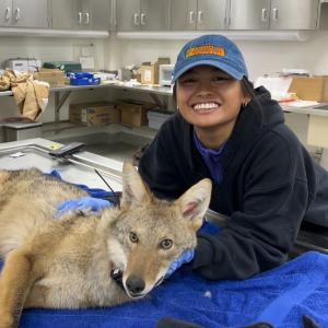Alexis with coyote