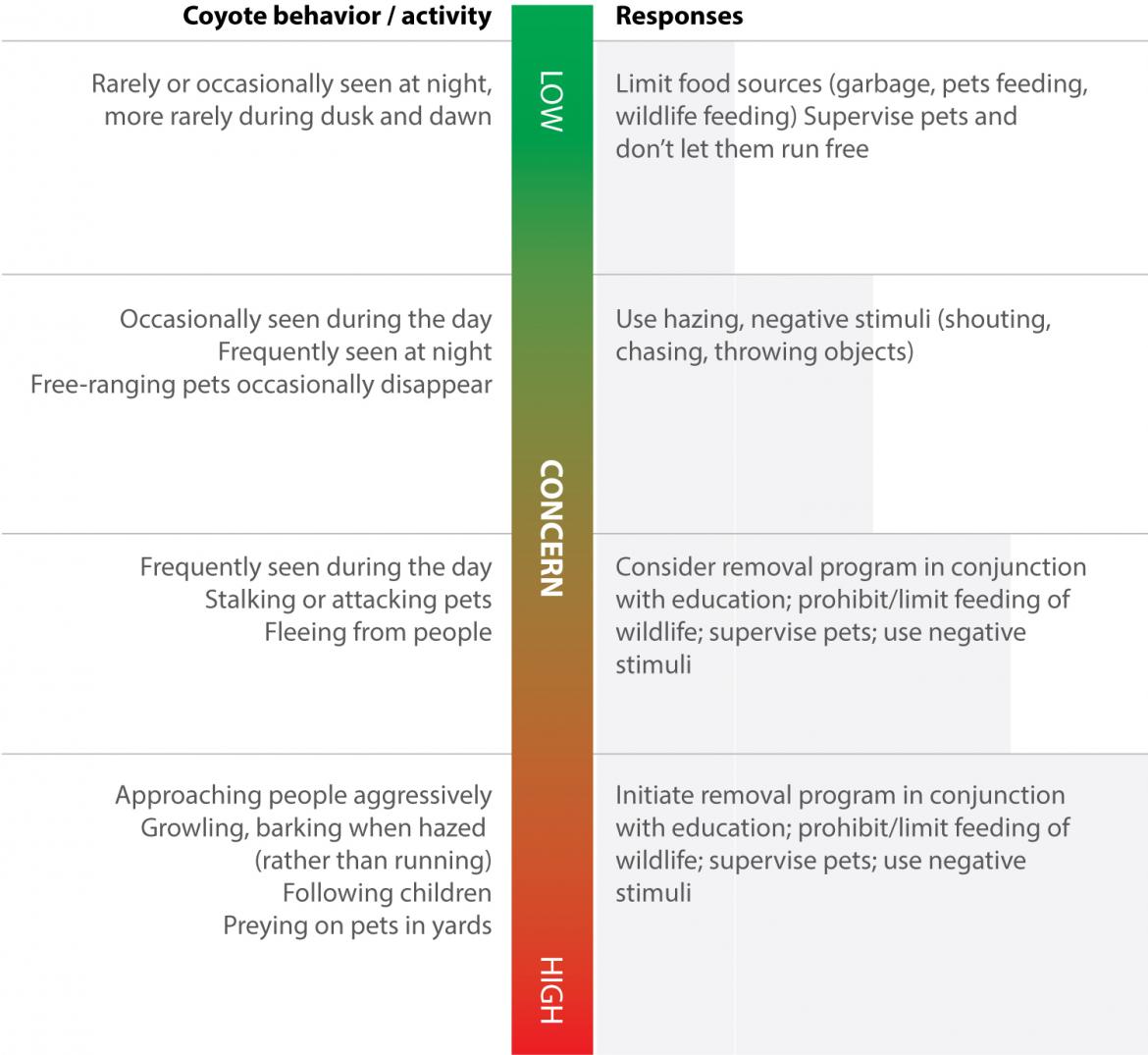 Coyote threat response diagram