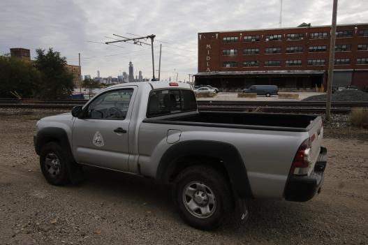A telemetry truck used in wildlife research