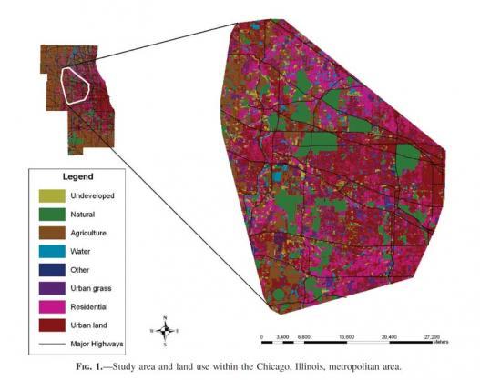 Map of land use in Chicago